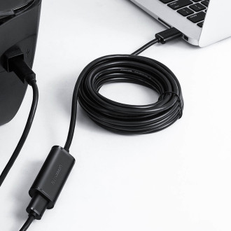 Ugreen aktivní prodlužovací kabel USB-A (samec) - USB-A (samice) USB 2.0 480Mb/s 20m černý (US121)