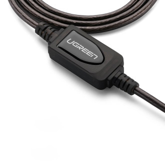 Ugreen aktivní prodlužovací kabel USB-A (samec) - USB-A (samice) USB 2.0 480Mb/s 20m černý (US121)