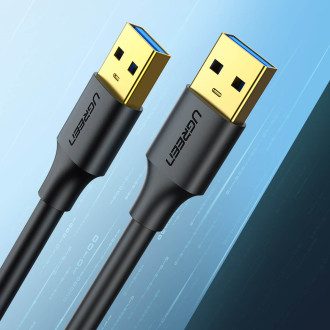 Ugreen kabel USB-A - USB-A USB3.0 5 Gb/s 0,5 m černý (US128)