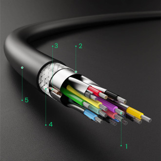 Ugreen kabel USB-A - USB-A USB3.0 5 Gb/s 0,5 m černý (US128)