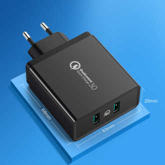 Ugreen nabíječka 2xUSB-A 36W QC3.0 černá (CD161)