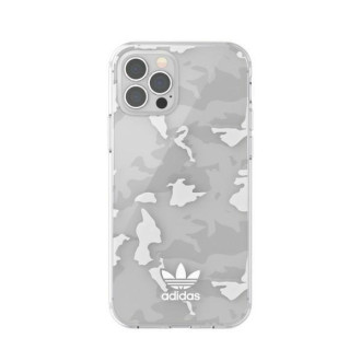 Adidas OR SnapCase Camo iPhone 12/12 Pro transparentní/bílá 43705