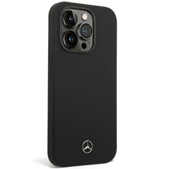 Mercedes MEHMP14LSILBK iPhone 14 Pro 6,1" černý/černý pevný obal Silikonová řada Magsafe