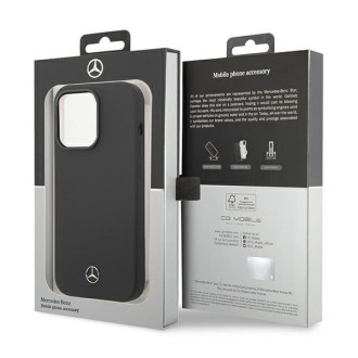 Mercedes MEHMP14LSILBK iPhone 14 Pro 6,1" černý/černý pevný obal Silikonová řada Magsafe