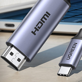 USB C – HDMI 2.1 8K 60Hz kabel 1,5 m Ugreen CM565 – šedý