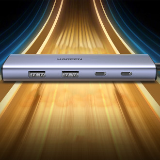 HUB USB C - HDMI / 2x USB C / 2x USB A Ugreen CM500 - šedý