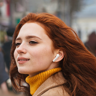 Ugreen HiTune T3 Active WS106 bezdrátová Bluetooth 5.2 TWS sluchátka ANC – bílá