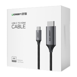 Ugreen cable HDMI cable - USB Type C 4K 60 Hz 1.5 m black-gray (MM142 50570)