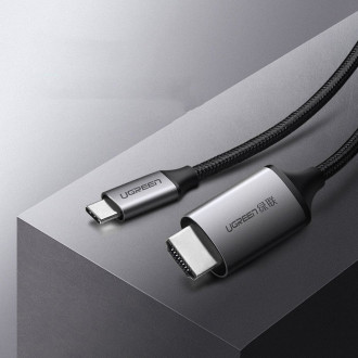 Ugreen cable HDMI cable - USB Type C 4K 60 Hz 1.5 m black-gray (MM142 50570)