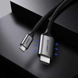 Ugreen cable HDMI cable - USB Type C 4K 60 Hz 1.5 m black-gray (MM142 50570)