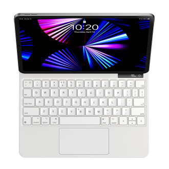 Baseus Brilliance magnetické pouzdro bezdrátová klávesnice s displejem iPad 10 10,9&quot; (2022) bílá