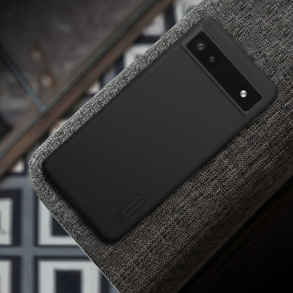 Pouzdro Nillkin Super Frosted Shield pro kryt Google Pixel 6a + stojánek na telefon černý
