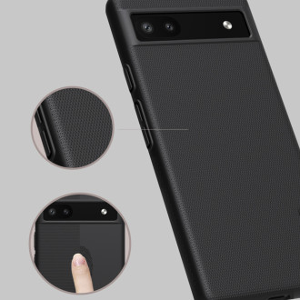 Pouzdro Nillkin Super Frosted Shield pro kryt Google Pixel 6a + stojánek na telefon černý