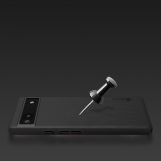 Pouzdro Nillkin Super Frosted Shield pro kryt Google Pixel 6a + stojánek na telefon černý