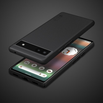 Pouzdro Nillkin Super Frosted Shield pro kryt Google Pixel 6a + stojánek na telefon černý
