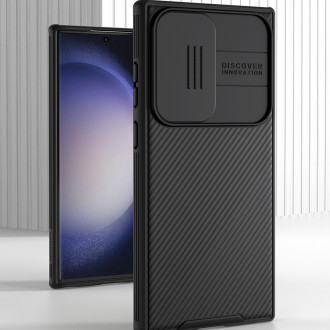 Magnetické pouzdro Nillkin CamShield Pro pro Samsung Galaxy S23 Ultra Magnetic MagSafe s krytem fotoaparátu černé