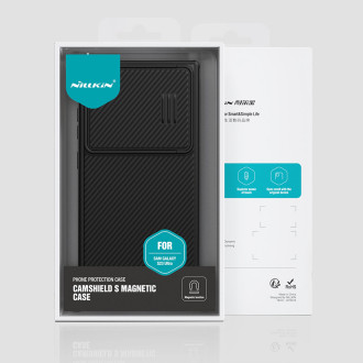 Magnetické pouzdro Nillkin CamShield S pro Samsung Galaxy S23 Ultra Cover s MagSafe s krytem fotoaparátu černé