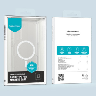 Magnetické pouzdro Nillkin Nature Pro pro Samsung Galaxy S23+ s pancéřovým krytem MagSafe bílé