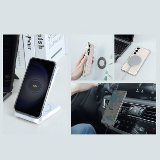 Magnetické pouzdro Nillkin Nature Pro pro Samsung Galaxy S23+ s pancéřovým krytem MagSafe bílé