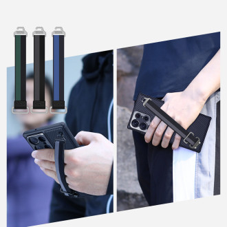 Pancéřové pouzdro Nillkin Strap Case pro Samsung Galaxy S23 Ultra s poutkem na zápěstí modré