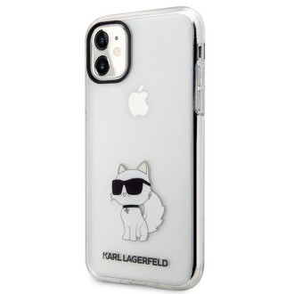 Karl Lagerfeld KLHCN61HNCHTCT iPhone 11 / Xr 6,1&quot; průhledný pevný obal Ikonik Choupette
