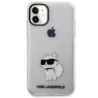 Karl Lagerfeld KLHCN61HNCHTCT iPhone 11 / Xr 6,1&quot; průhledný pevný obal Ikonik Choupette