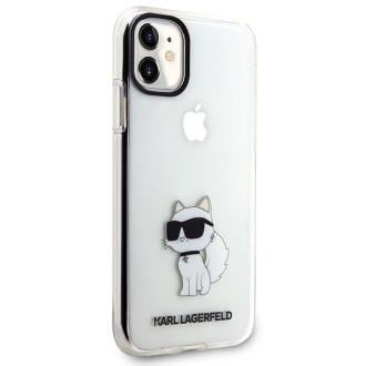 Karl Lagerfeld KLHCN61HNCHTCT iPhone 11 / Xr 6,1&quot; průhledný pevný obal Ikonik Choupette