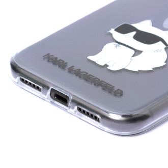 Karl Lagerfeld KLHCN61HNCHTCT iPhone 11 / Xr 6,1&quot; průhledný pevný obal Ikonik Choupette