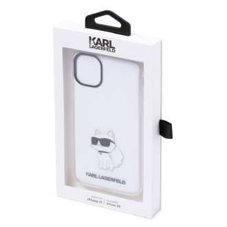 Karl Lagerfeld KLHCN61HNCHTCT iPhone 11 / Xr 6,1&quot; průhledný pevný obal Ikonik Choupette