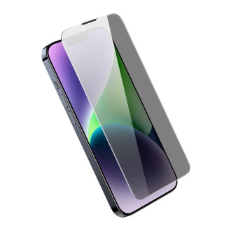 Baseus Privacy Tempered Glass pro iPhone 14 Plus / 13 Pro Max Full Screen 0,4 mm Privacy Filter Anti Spy + montážní sada