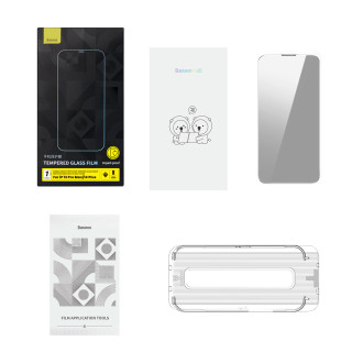Baseus Privacy Tempered Glass pro iPhone 14 Plus / 13 Pro Max Full Screen 0,4 mm Privacy Filter Anti Spy + montážní sada