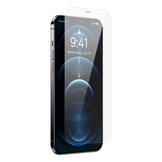Tvrzené sklo Baseus pro celou obrazovku pro iPhone 12 Pro Max s krytem reproduktoru 0,4 mm + montážní sada