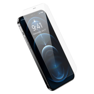 Tvrzené sklo Baseus pro celou obrazovku pro iPhone 12 Pro Max s krytem reproduktoru 0,4 mm + montážní sada