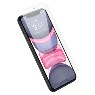 Tvrzené sklo Baseus pro celou obrazovku pro iPhone 11 / XR s krytem reproduktoru 0,4 mm + montážní sada