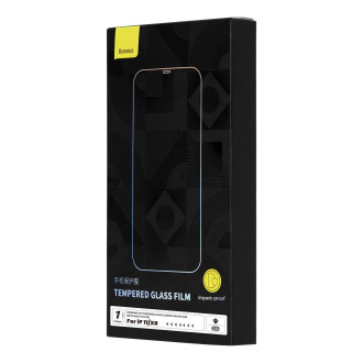 Tvrzené sklo Baseus pro celou obrazovku pro iPhone 11 / XR s krytem reproduktoru 0,4 mm + montážní sada