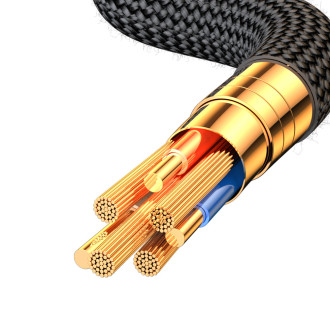 Lightning kabel - USB A 2.4A 1.2m s LED displejem Joyroom S-AL012A16 - Černá