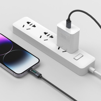 Lightning - USB C kabel 20W 1,2m s LED displejem Joyroom S-CL020A16 - Černá