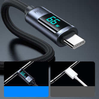 USB C - USB A kabel 66W 1,2m s LED displejem Joyroom S-AC066A16 - Černá