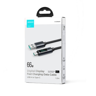 USB C - USB A kabel 66W 1,2m s LED displejem Joyroom S-AC066A16 - Černá