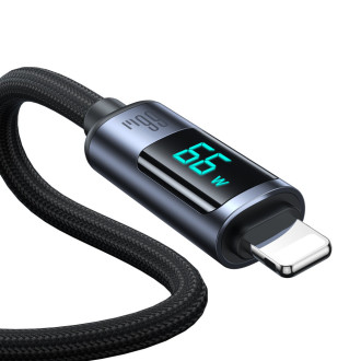 USB C - USB A kabel 66W 1,2m s LED displejem Joyroom S-AC066A16 - Černá