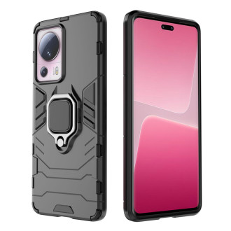 Pouzdro Ring Armor pro Xiaomi 13 Lite pancéřový kryt magnetický držák kroužek černý