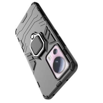 Pouzdro Ring Armor pro Xiaomi 13 Lite pancéřový kryt magnetický držák kroužek černý