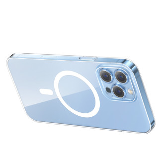 Baseus Crystal Magnetic Case pro iPhone 14 Pro tenký kryt MagSafe + průhledné sklo