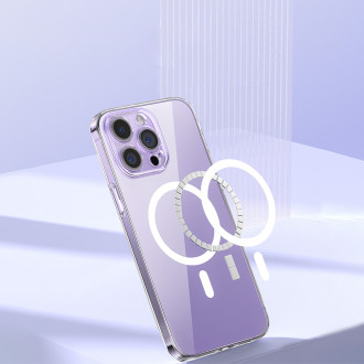 Baseus Crystal Magnetic Case pro iPhone 14 Pro tenký kryt MagSafe + průhledné sklo