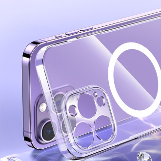 Baseus Crystal Magnetic Case pro iPhone 14 Pro tenký kryt MagSafe + průhledné sklo