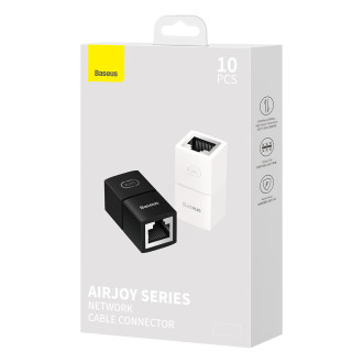 Síťový vazební člen Ethernet RJ-45 kabelový konektor Baseus AirJoy Series 10 ks - bílý