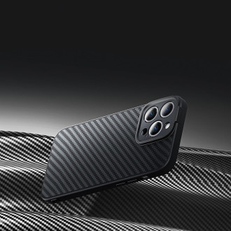 Obrněné pouzdro pro iPhone 14 Pro kompatibilní s tvrzeným sklem MagSafe Baseus Synthetic Fiber - černé