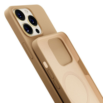 Apple iPhone 14 Pro – 3mk Hardy Silicone MagCase Gold