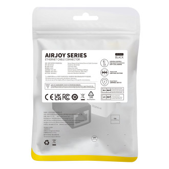 Síťový konektor Baseus AirJoy Series RJ-45 Ethernetový kabelový konektor 1 ks - černý