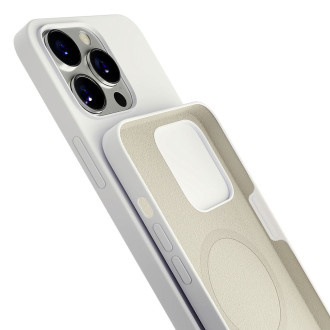 Apple iPhone 14 Pro Max - 3mk Hardy silikonové pouzdro MagCase bílé